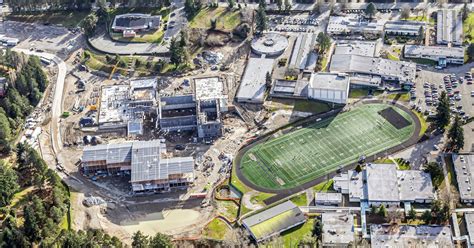 New Evergreen High School taking shape fast; Aerial photo shows footprint | Westside Seattle