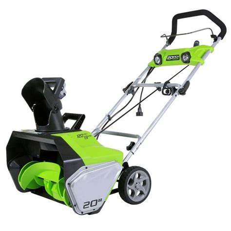 Greenworks 20 in. 13 Amp Electric Snow Blower with Lights-GW2600202 ...