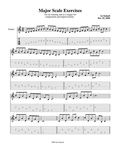 Guitar Harmony: Major Scale Exercises