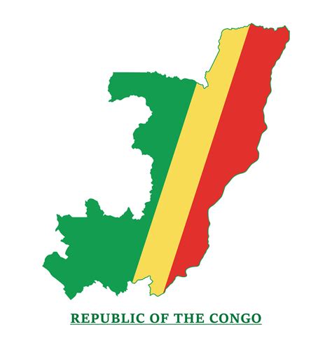 Congo National Flag Map Design, Illustration Of Republic of the Congo ...