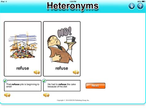 Heteronyms Learning Game - appPicker