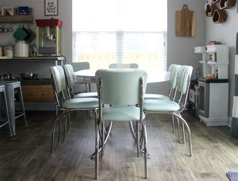 How to Reupholster Vintage Diner Chairs Step by Step Retro Table And Chairs, Retro Chair ...