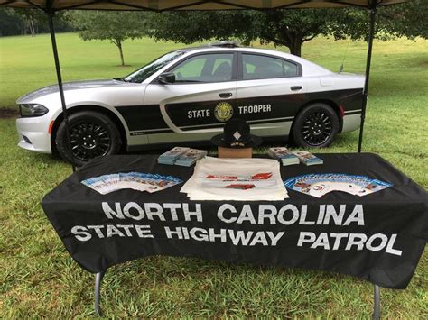 North Carolina, North Carolina State Highway Patrol School Display with Dodge Charger vehicle ...