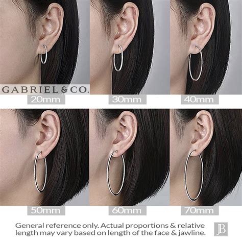 Details more than 86 hoop earring size comparison super hot - 3tdesign.edu.vn