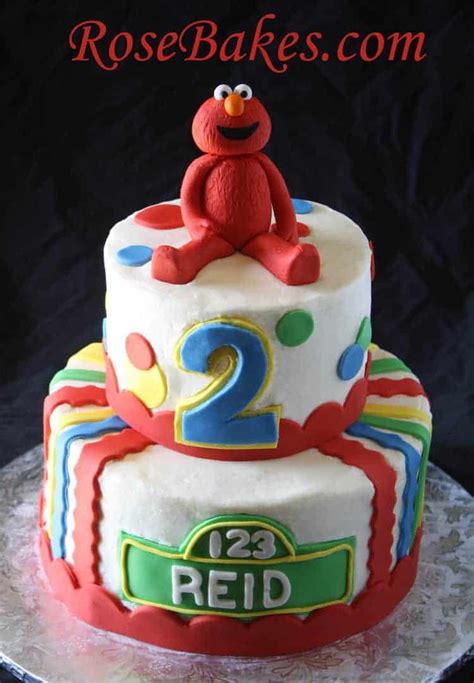 A Sesame Street Elmo Cake - Rose Bakes