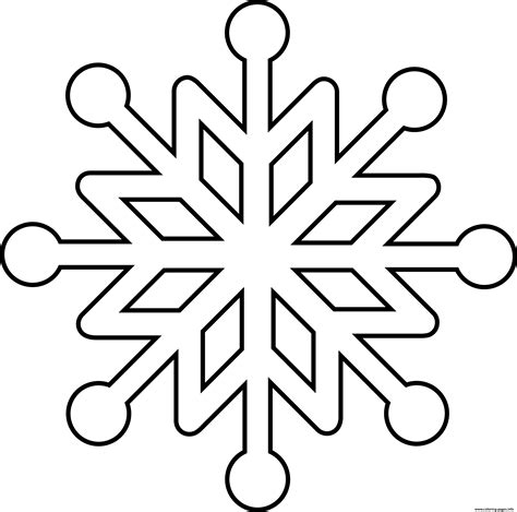 Coloring Pages | Clean Snowflake Coloring Pages