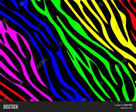 Rainbow Zebra Print Vector & Photo (Free Trial) | Bigstock