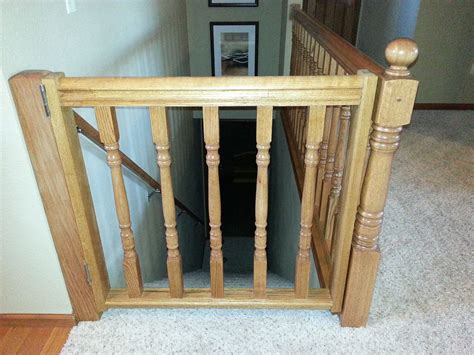 My hubby and I made this gate out of extra spindles and railing. Much safer and not to mention ...