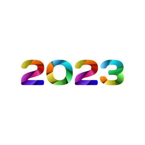 Colorful Gradient 2023 Number Art Vector, 2023, 2023 Text, Text Elements PNG and Vector with ...