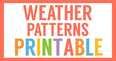 Weather Pattern Worksheets - Homeschool Share