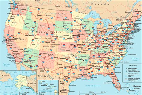 A Map Of The United States Interstate System : geographynow