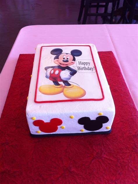 Mickey Mouse Cake. Sheet Cake. Birthday Cake. Mickey Mouse. Creme de la Creme Cake company 3rd ...