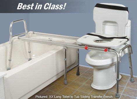 Toilet to Tub Sliding Transfer Bench Eagle 77983 - Extra Long Transfer ...