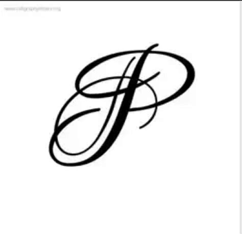 Stylish Letter P Tattoo