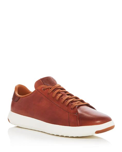 Cole Haan Leather Grandpro Tennis Shoes in Brown for Men - Lyst