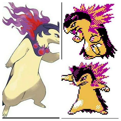 Vocês sabiam que typhlosion de hisui foi inspirado no Sprite clássico do typhlosion shiny ...