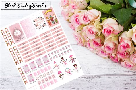 Malena Haas: FREEBIE Friday - Pink Christmas Planner Stickers