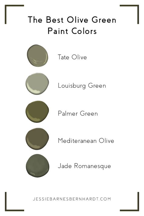 The Best Olive Green Paint Colors | Jessie Bernhardt — Jessie Barnes Bernhardt