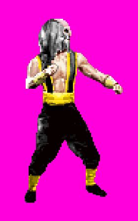 Shang Tsung MK1 in MK2 costume sprite (big) by DeathColdUA on DeviantArt