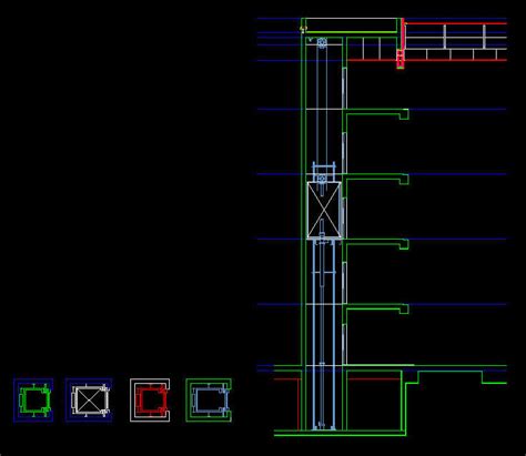 CAD Architect | Cad Drawing Lift Elevator Car Plans Section