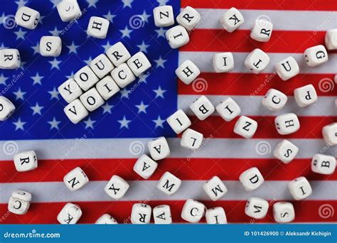 Election Simbol on Usa Flag Stock Photo - Image of idea, patriotic: 101426900