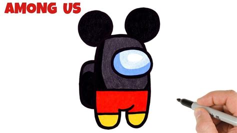 How to Draw Among Us Mickey Mouse Character | Mickey mouse characters, Mickey mouse, Mickey