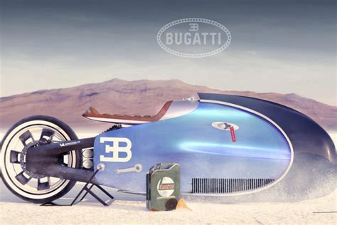 This concept Bugatti motorcycle is designed to shatter speed records like the hypercar it is ...