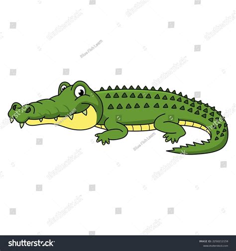 Alligator Vector Illustration Cartoon Alligator Crocodile Stock Vector (Royalty Free) 2250212159 ...