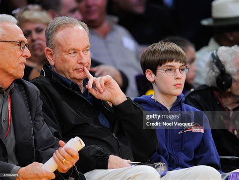 Bill O'Reilly and his son Spencer O'Reilly attend a basketball game ...