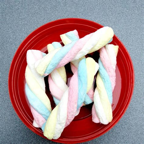 Rope Shape Twisted Marshmallow Candy , Gourmet Marshmallow/ Healthy sweet