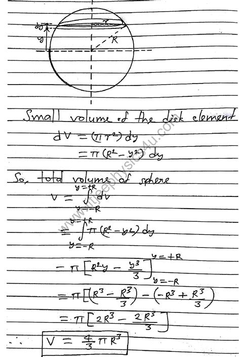 Derivation of Volume of Sphere