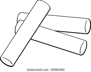 Chalk Sticks Stock Vector (Royalty Free) 209805382 | Shutterstock