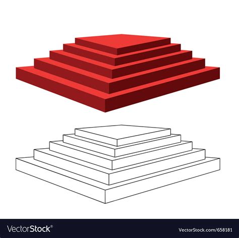 Pyramid with steps Royalty Free Vector Image - VectorStock