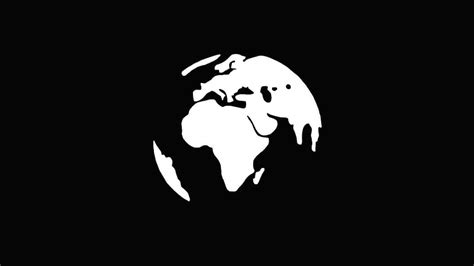 World minimalism simple black white continents Africa Europe globes Earth black backgrounds ...