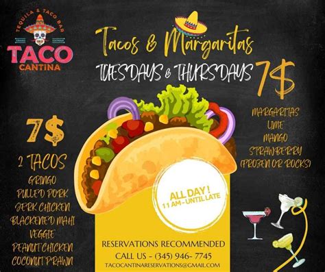 Taco Tuesday & Taco Thursday - Taco Cantina | Cayman Good Taste