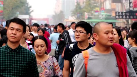 BEIJING, CHINA - OCTOBER 6, 2013: All Kinds Of People Shop In Wangfujing Pedestrian Street ...