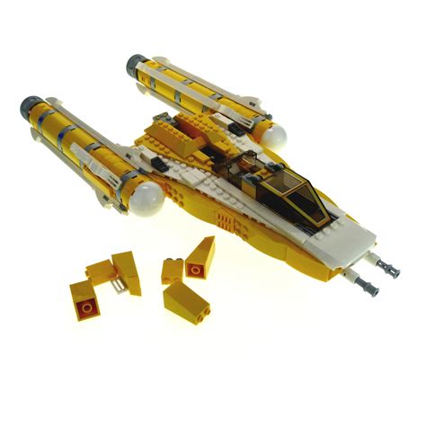 1 x Lego System Set Modell Nr. 8037 Star Wars Clone Wars weiß gelb Anakin's Y-wing Starfighter ...