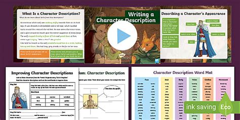 Writing a Character Description KS2 Printable Resource Pack