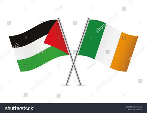 Palestine Ireland Flags Vector Illustration Stock Vector (Royalty Free ...