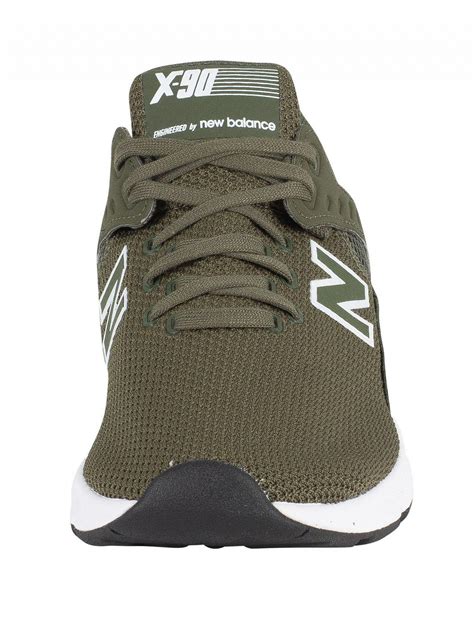 New Balance Rubber Dark Green X-90 Trainers for Men - Lyst