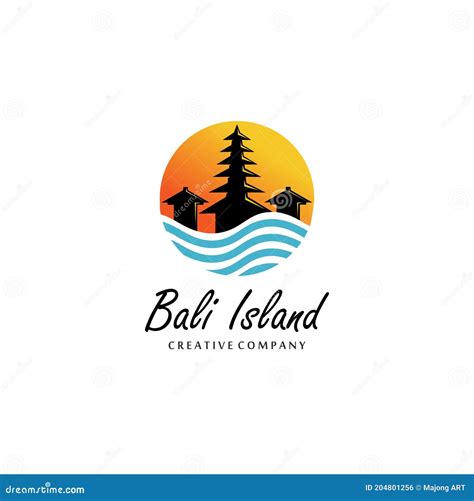 Bali Island Logo Design Vector . Stock Vector - Illustration of holiday ...