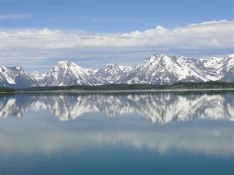 HD wallpaper: lewis lake, yellowstone, water, mountains, national park, cold temperature ...