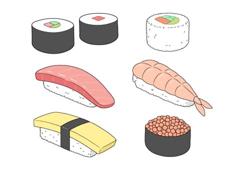 How to Draw Sushi Step by Step - AnimeOutline