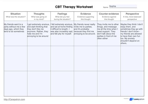 Anxiety Management Self Help Worksheets