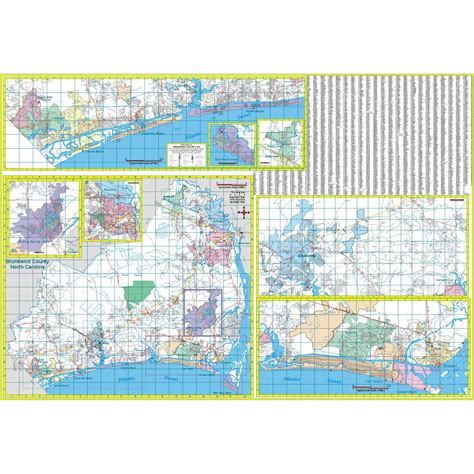 Brunswick County, NC Wall Map - The Map Shop