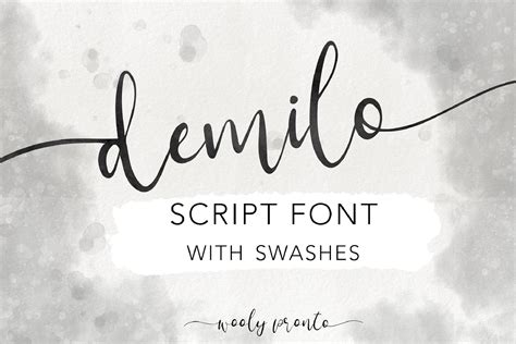 Demilo Handwritten Modern Brush Script Font with Swashes (299123) | Script | Font Bundles