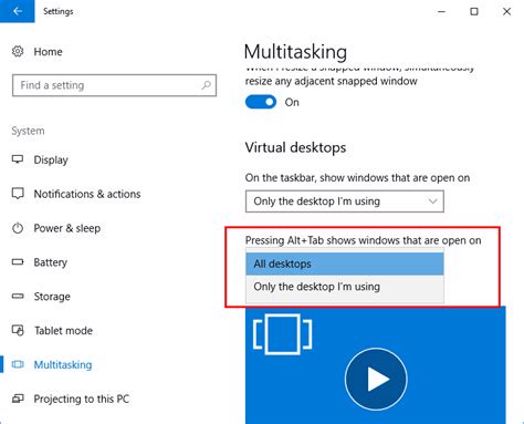 Windows 10: Switch Between Virtual Desktops Shortcut