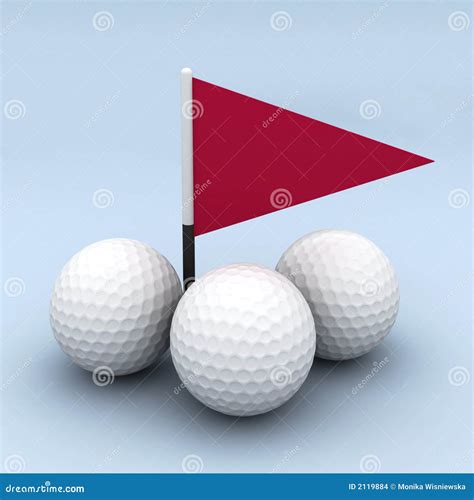 Golf Balls And Flag Stock Images - Image: 2119884