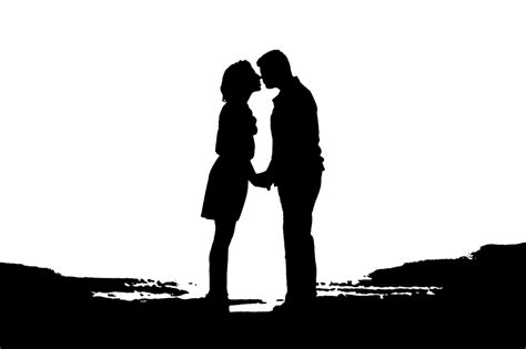 Pareja Besos Silueta - Imagen gratis en Pixabay - Pixabay