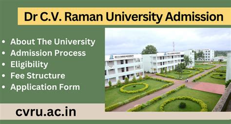 CV Raman University Admission 2023-24 | UG & PG Courses